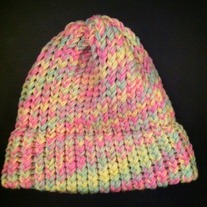 Pastel Multi-Colored Woven Wool Hat