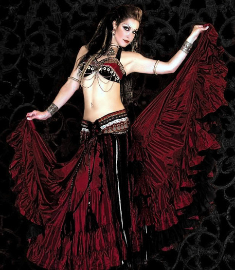Reversible 25yd Satin Gypsy Skirt COLORS