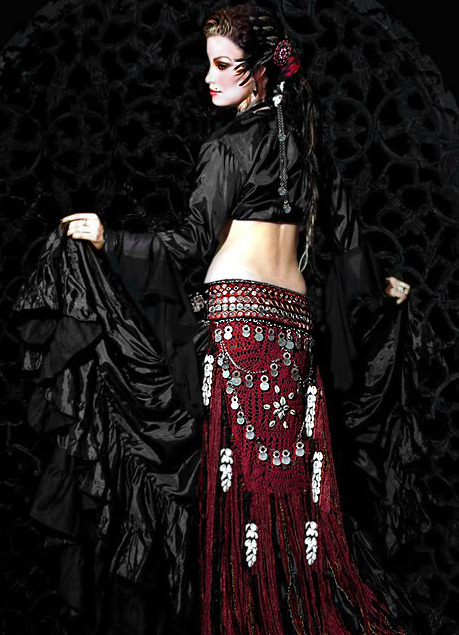 Complete 4pc Gypsy Mirror Costume Set