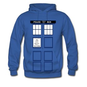 TARDIS Mens Hoodie Sweatshirt S-XXL