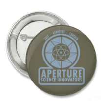 Portal - Aperture Logo Vintage 2 1/4 Inch Pinback Button