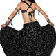 Reversible Tiered Velvet Gypsy Hip Skirt - Thumbnail 3