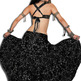 Jeweled Burnt Velvet Beaded Bra Top - Thumbnail 2