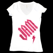 Back II Black Womens V-Neck