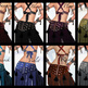 Jeweled Velvet Tassel Fringe Hip Scarf - Thumbnail 3