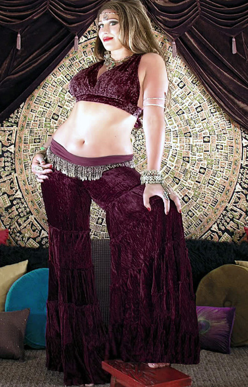 Tribal Gypsy Velvet Tier Pants