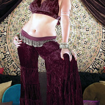 Tribal Gypsy Velvet Tier Pants  