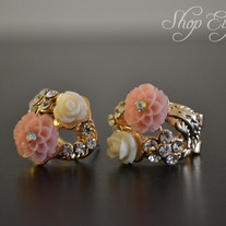 Pink Flower Earring 