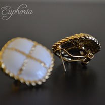 White Square Earrings