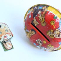 Tin Litho Noisemaker and Tin Clicker