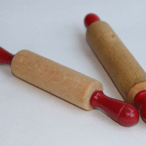 Two Vintage Toy Wooden Rolling Pins