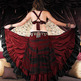 Tribal 25yd Tier Satin Swirl Gypsy Skirt - Thumbnail 1