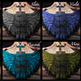 Tribal Tie Dye Cotton Tier Hip Skirt - Thumbnail 4