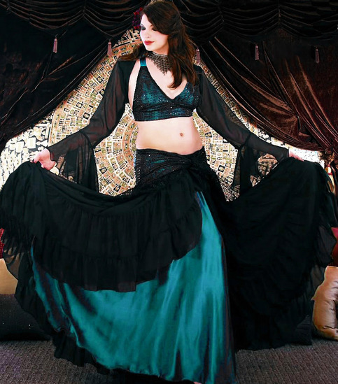25yd Double Layer Tier Gypsy Skirt