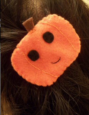 Halloween Pumpkin Hairclip