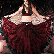 Tribal 25yd Tier Satin Swirl Gypsy Skirt