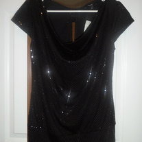 EXPRESS Sparkly Black Top