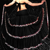 25yd Tribal Gypsy Cowrie Mirror Skirt
