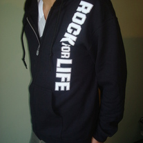 "Rock For Life" Zip-Up