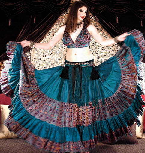 Deluxe 25yd Tribal Gypsy Brocade Skirt