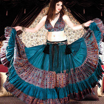 Deluxe 25yd Tribal Gypsy Brocade Skirt