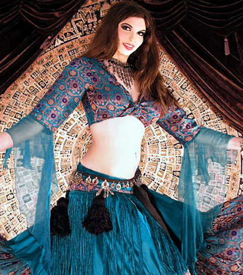 Tribal Gypsy Brocade Ghawazee Top