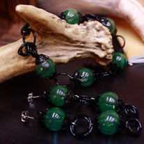 Green Lantern Bracelet and Earring Set