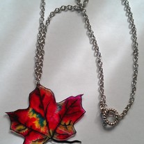 Colorful Autumn Leaf Necklace