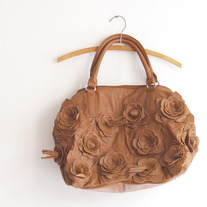 Tan Floral Bag