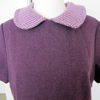  60's Purple Mod Dress w/ Peter Pan collar
