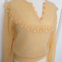 Vintage Peach Sheridan Ruffle Sweater