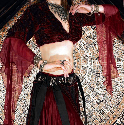 Tribal Gypsy Velvet Ghawazee Top