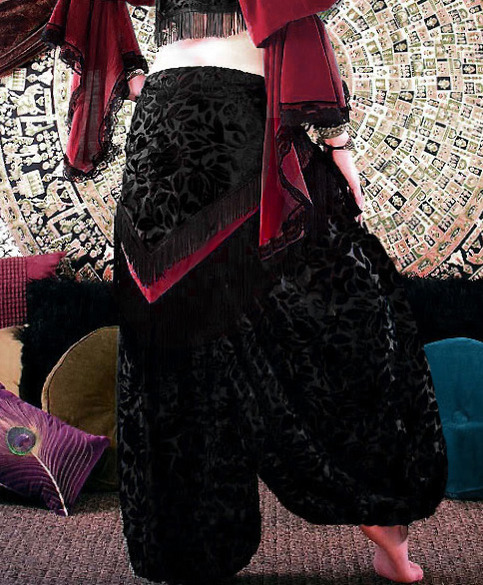 Tribal Gypsy Burnt Velvet Harem Pants