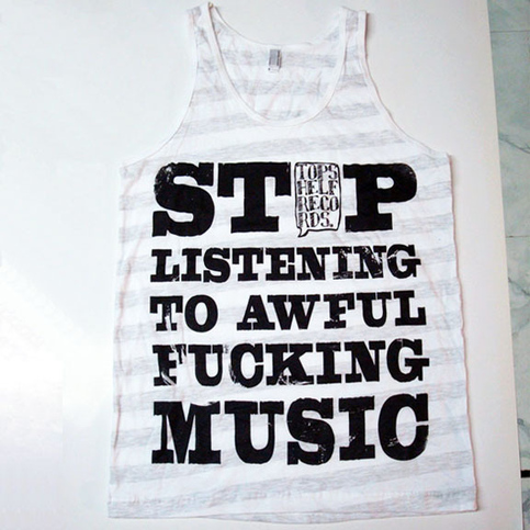 STOP LISTENING TO AWFUL FUCKING MUSIC Tank Top (Striped)