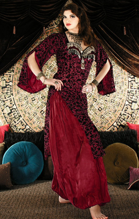 Tribal Gypsy Burnt Velvet Tunic
