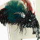 Deluxe Jeweled Feather Hair Clip - Thumbnail 1