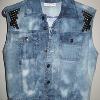 Bleached Blues Studded Vest