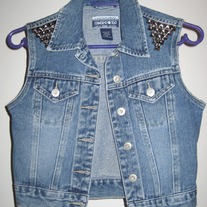 Classic Blue Studded Vest