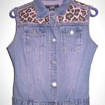 Brushed Purple Leopard Vest
