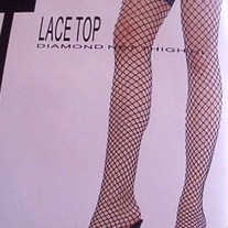 Thigh High Lace Top Fishnets