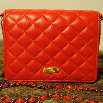 Red Classic Quilted Sling Bag