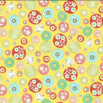 Fat quarter-Hideaway Yellow Circles/2504111