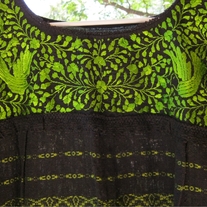 The Chickadee in Lime (black)