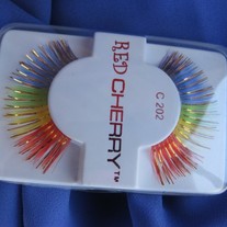 Rainbow and Gold Eyelash 