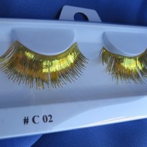 Gold Tinsel Eyelashes