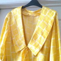 yellow sailor collar vintage dress