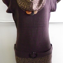 Cowl Neck Sweater Dress (Plus Size)