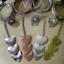 Hearts Of Metal Earrings