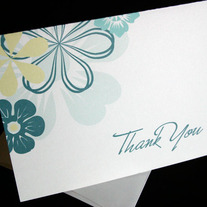 blue flower thank you set