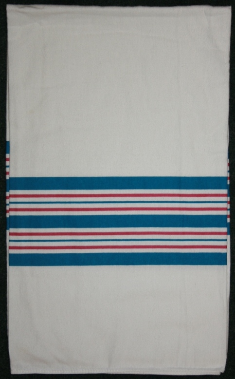 Blanket with Blue & Pink Border Stripe 40"x36"